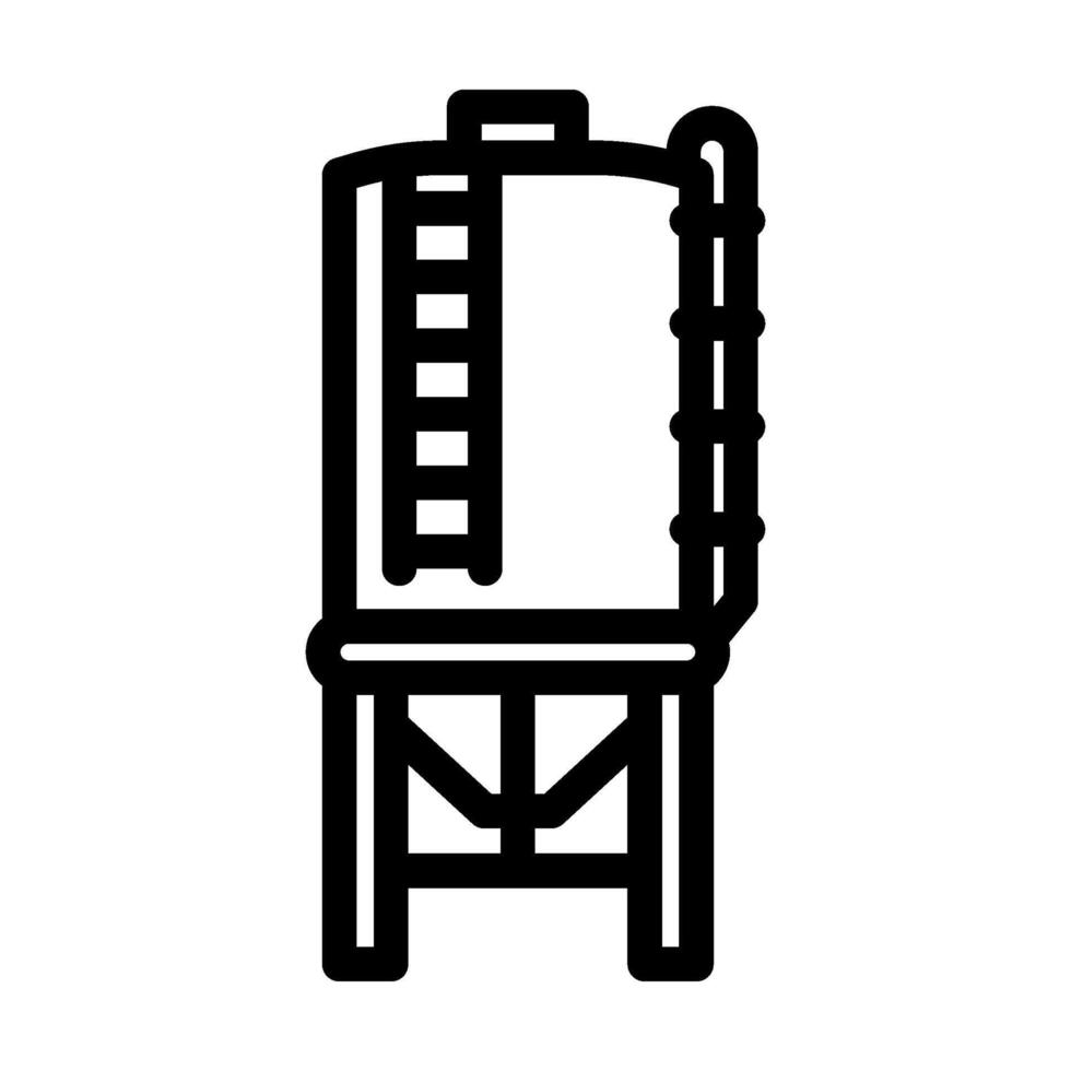 silo cement line icon illustration vector