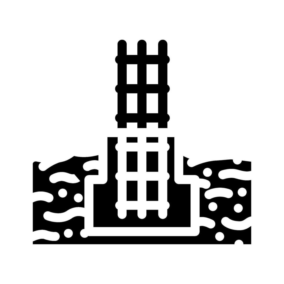 and rebar structure cement glyph icon illustration vector
