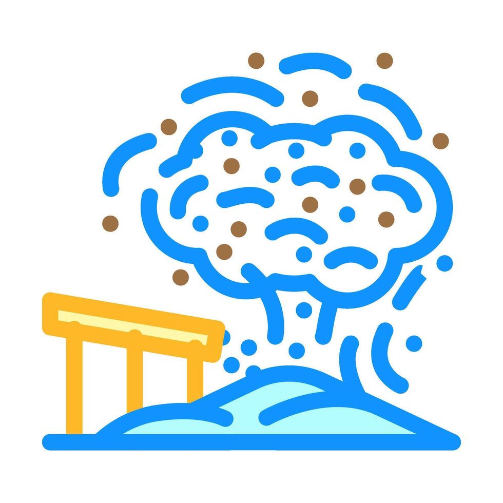 dust cloud cement color icon illustration vector