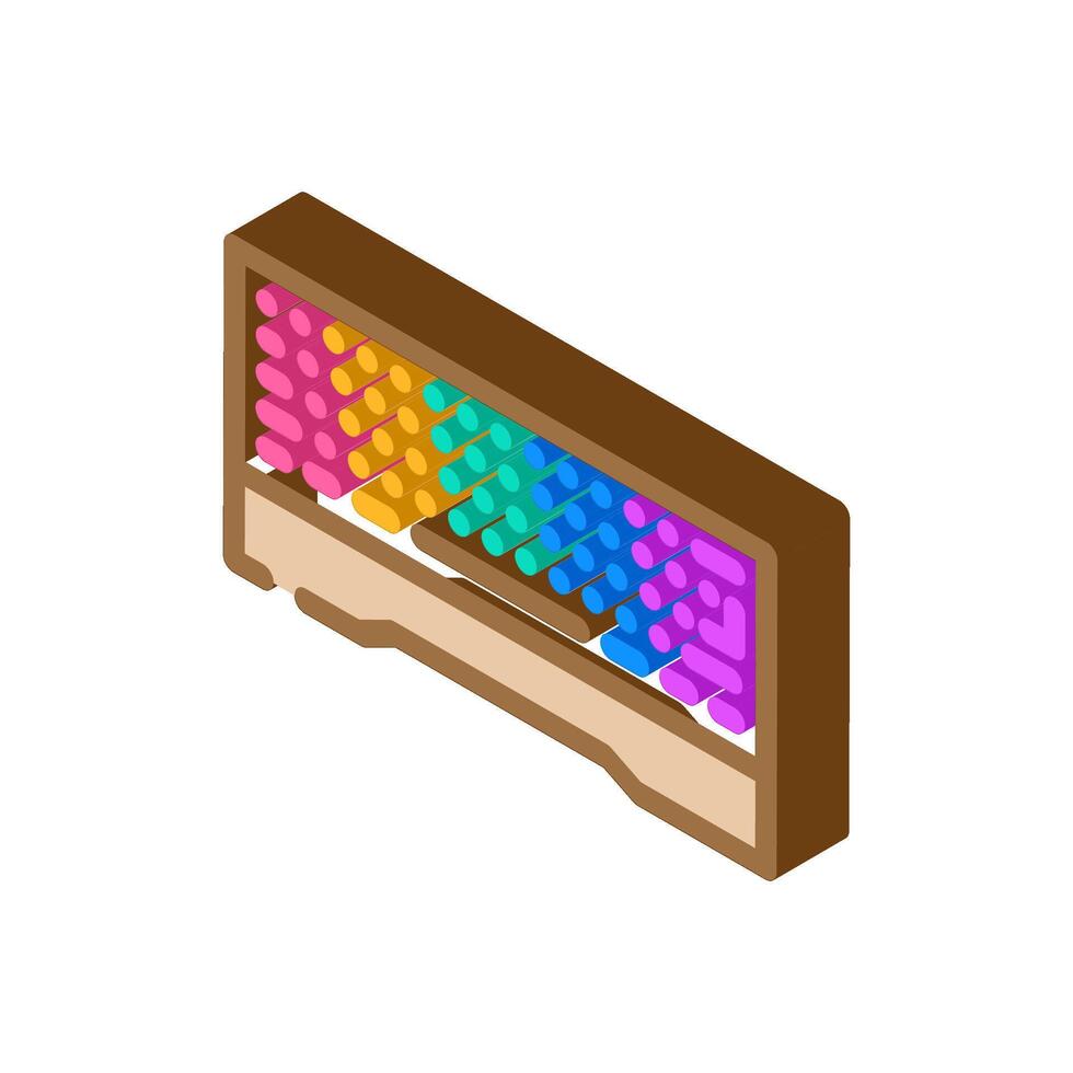 mechanical keyboard gaming pc isometric icon illustration vector