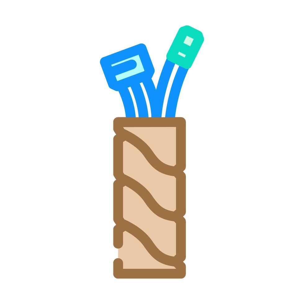 cable management system gaming rig color icon illustration vector