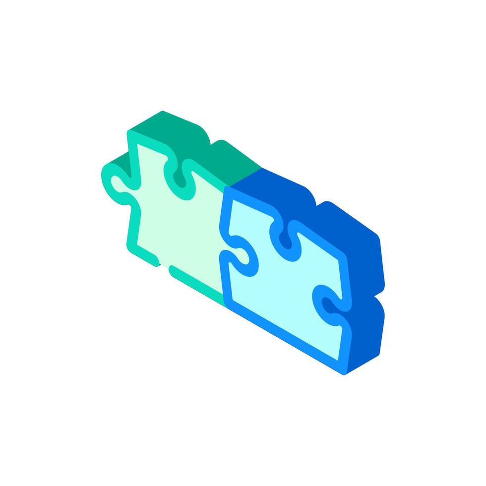puzzle business solution isometric icon illustration vector