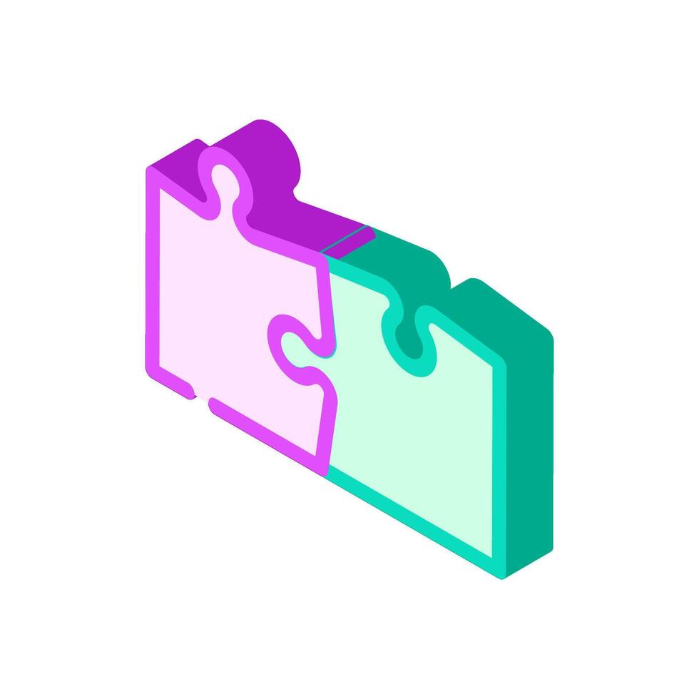 puzzle idea solution isometric icon illustration vector