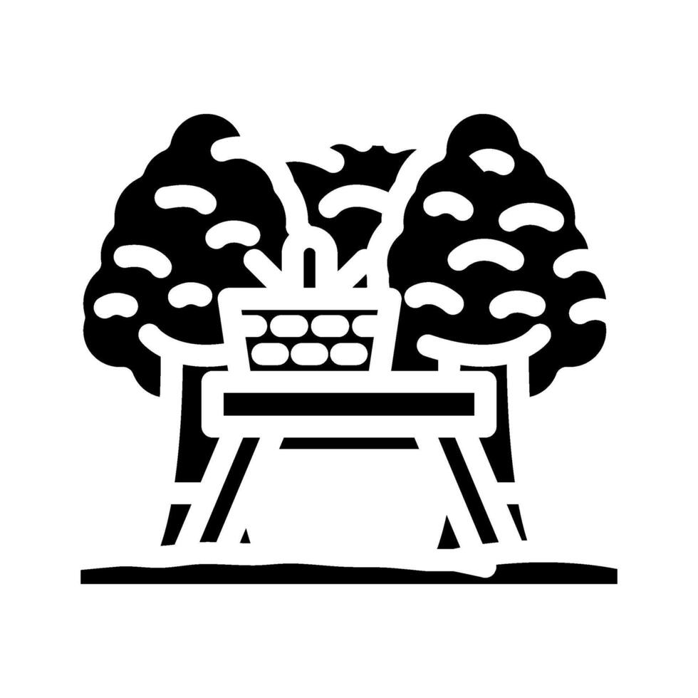 picnic park spring glyph icon illustration vector
