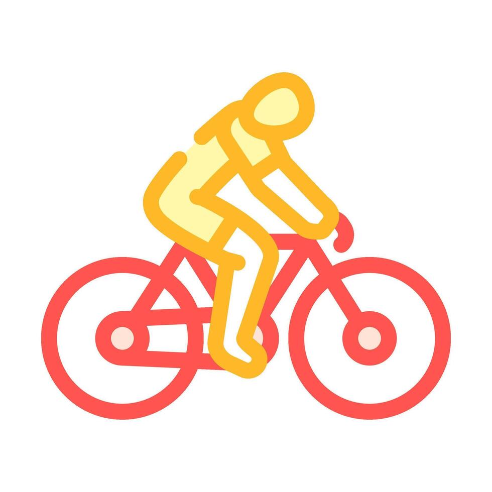 cycling spring color icon illustration vector