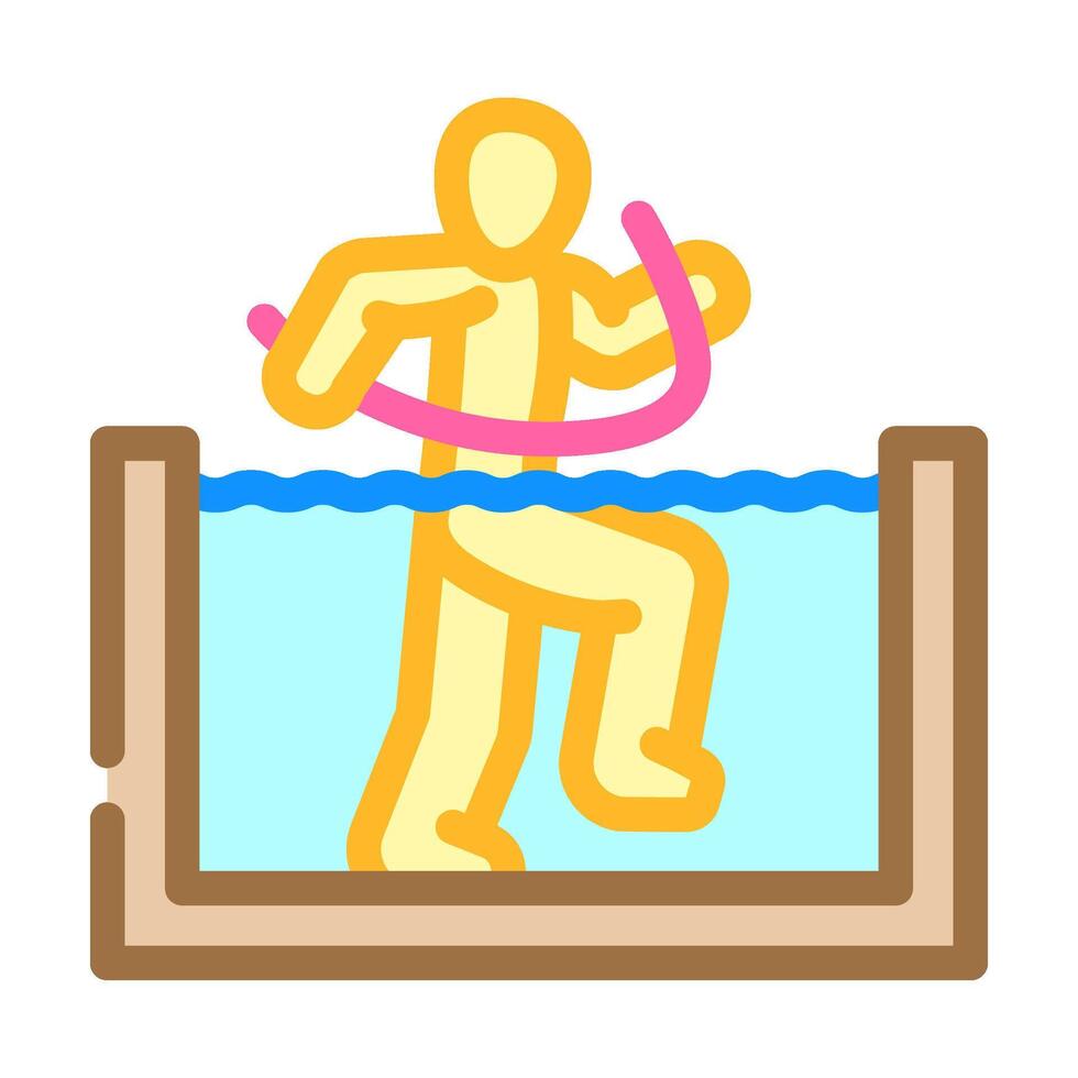 water aerobics summer spend time color icon illustration vector
