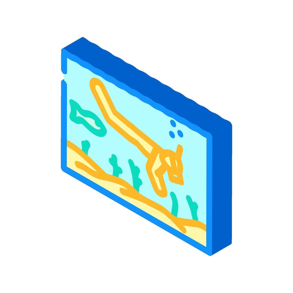 snorkeling trip summer spend time isometric icon illustration vector