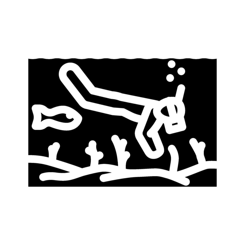 snorkeling trip summer spend time glyph icon illustration vector