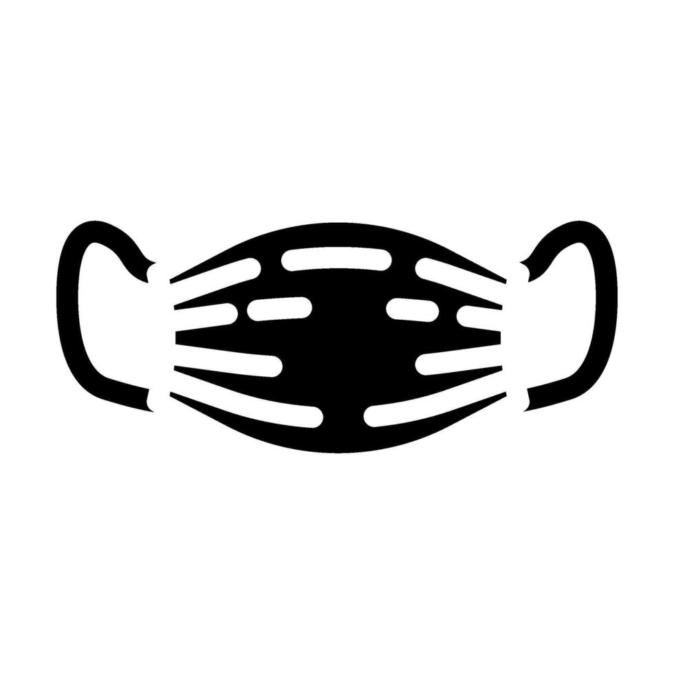 surgical mask surgeon glyph icon illustration vector
