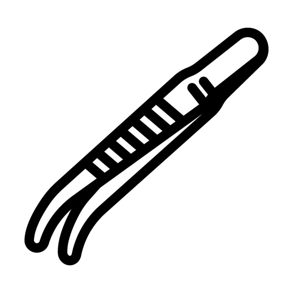 tissue forceps surgeon line icon illustration vector