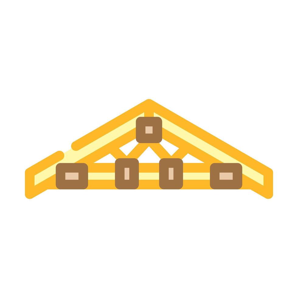 floor joists wood frame house color icon illustration vector