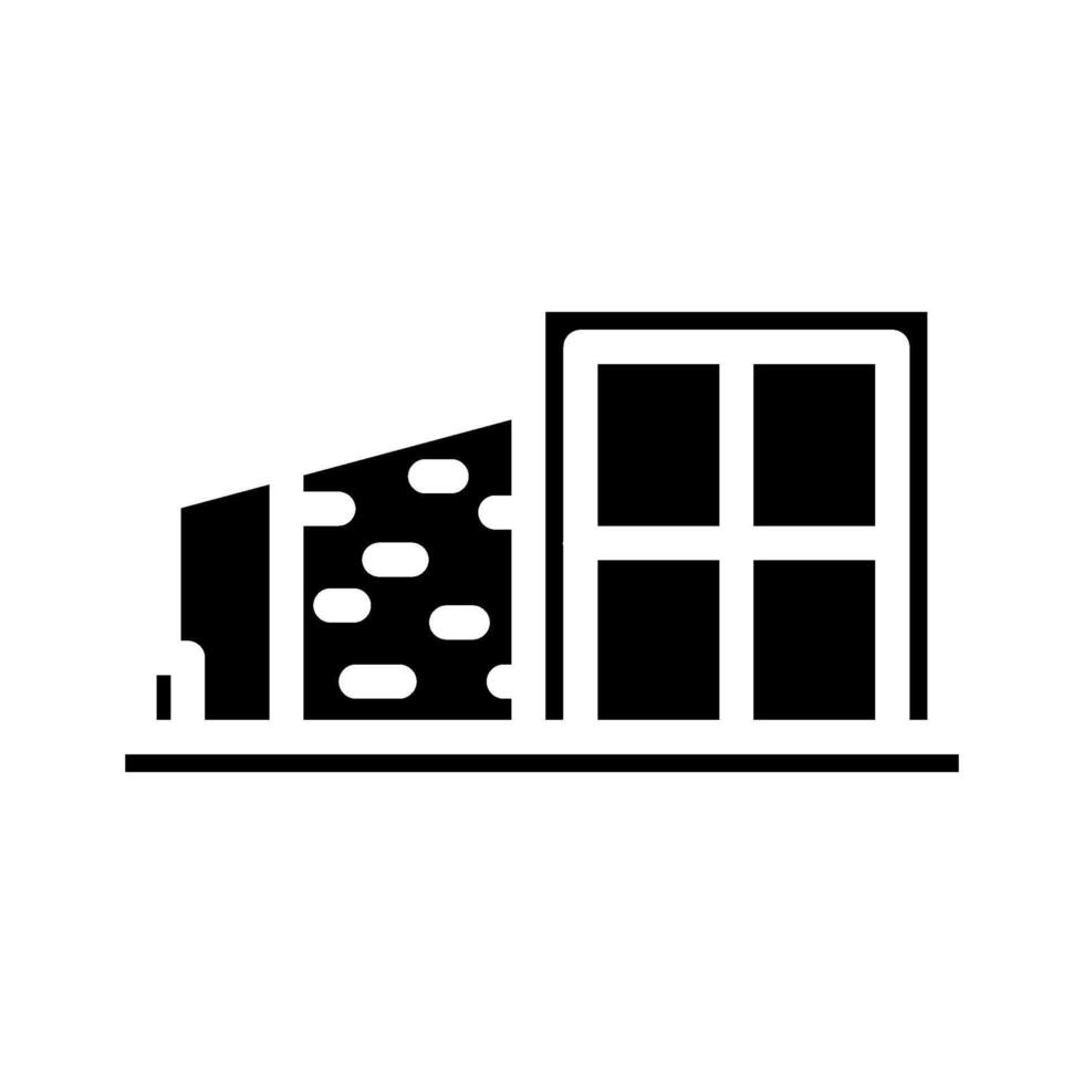 modern minimalist wood cabin wooden glyph icon illustration vector