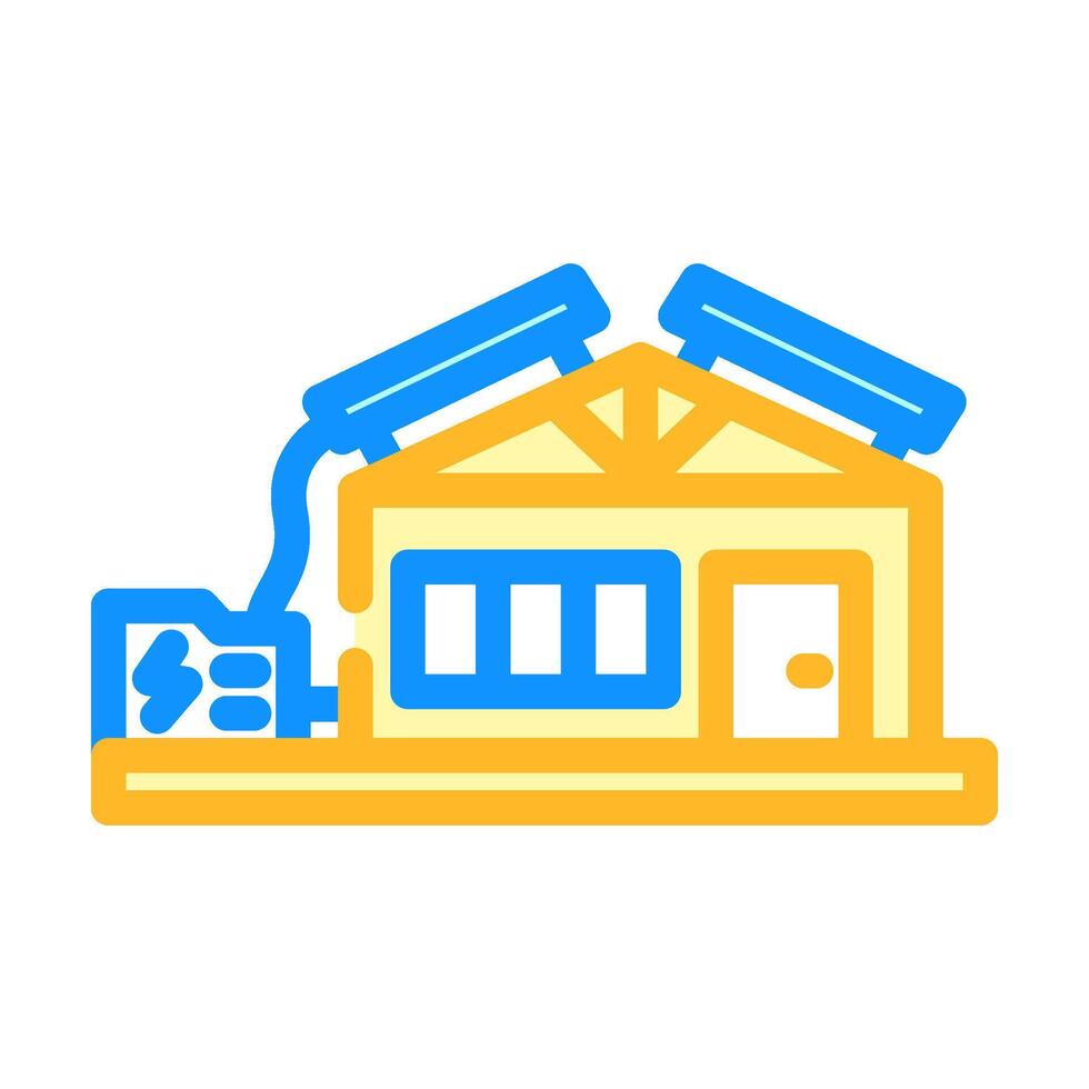 off grid cabin wooden color icon illustration vector