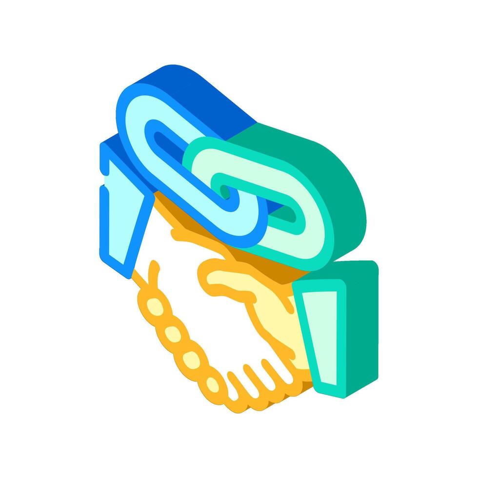 link affiliate referral program isometric icon illustration vector