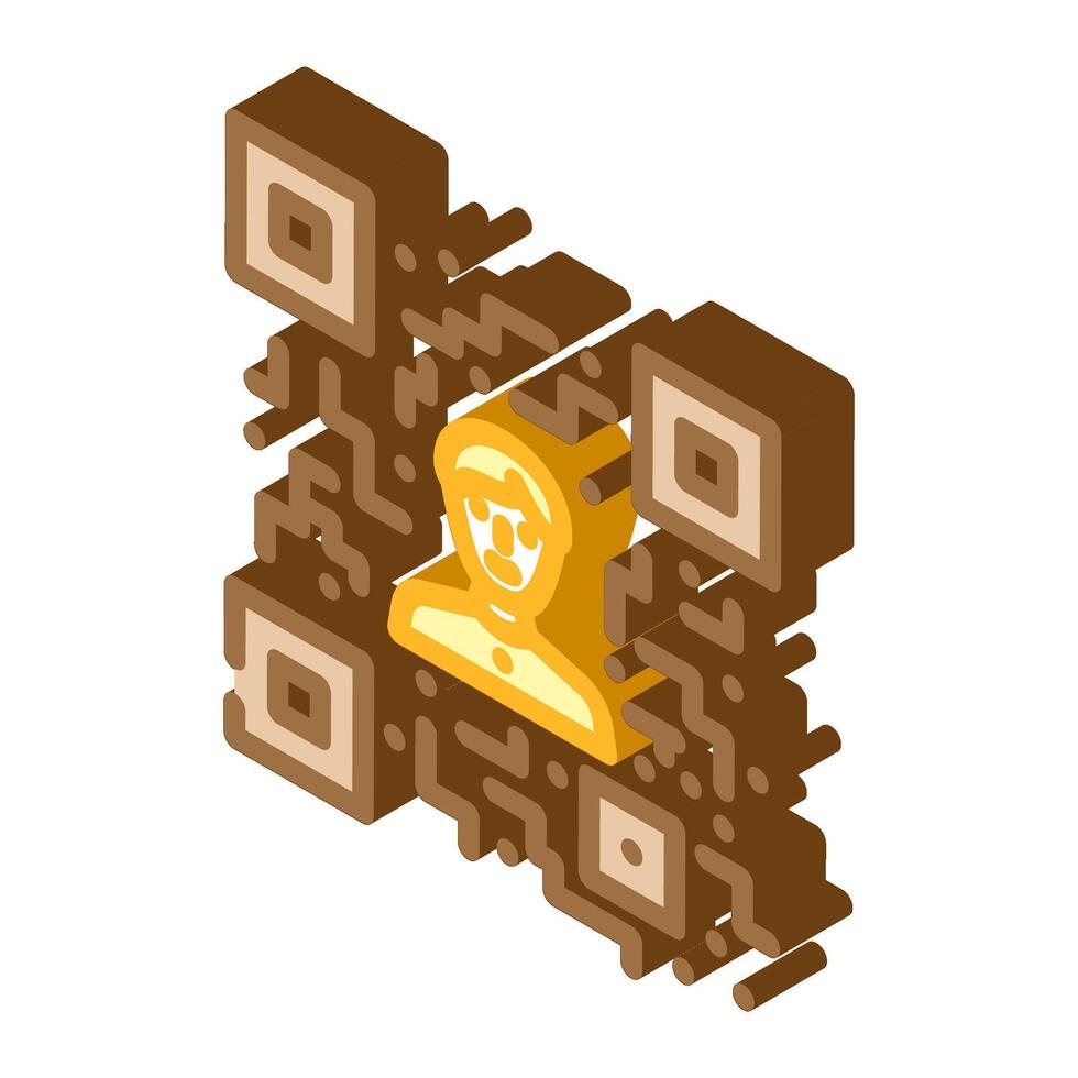 referral code affiliate program isometric icon illustration vector