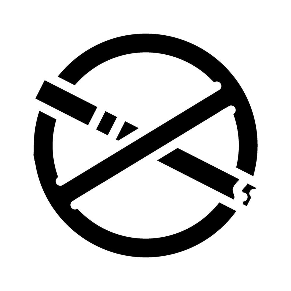 no smoking information glyph icon illustration vector