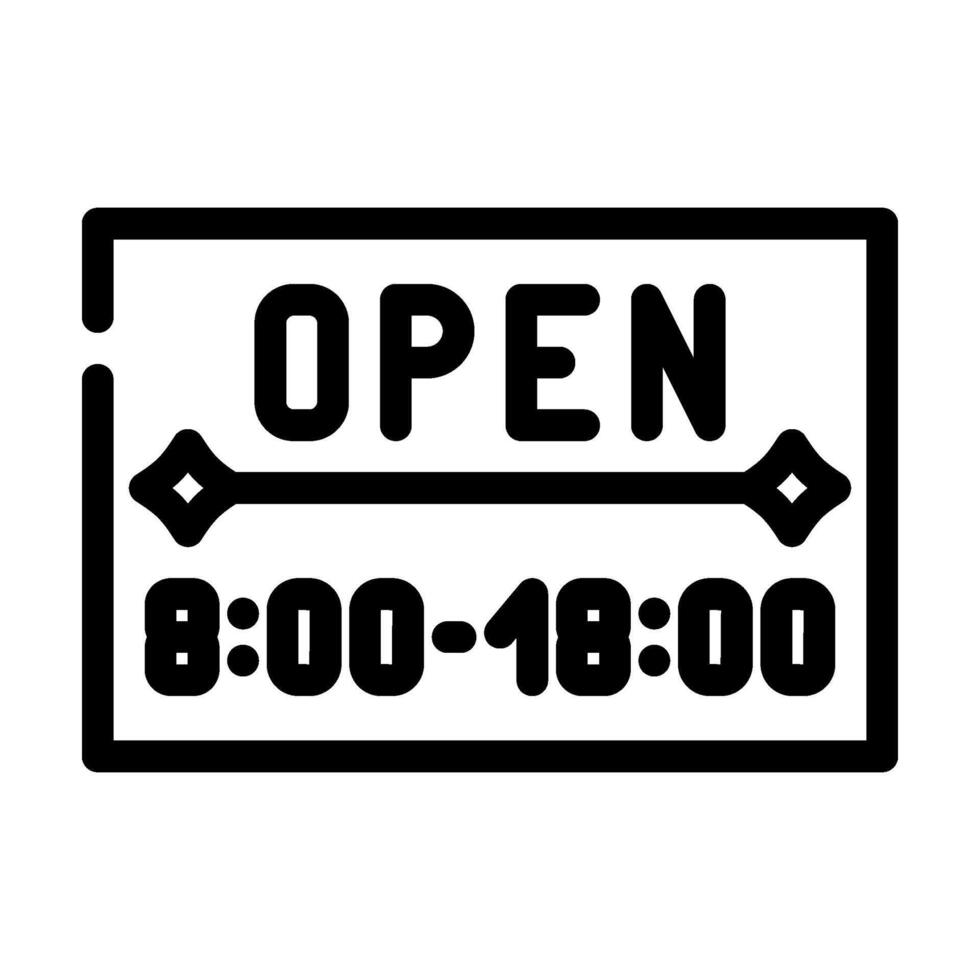 opening hours information line icon illustration vector