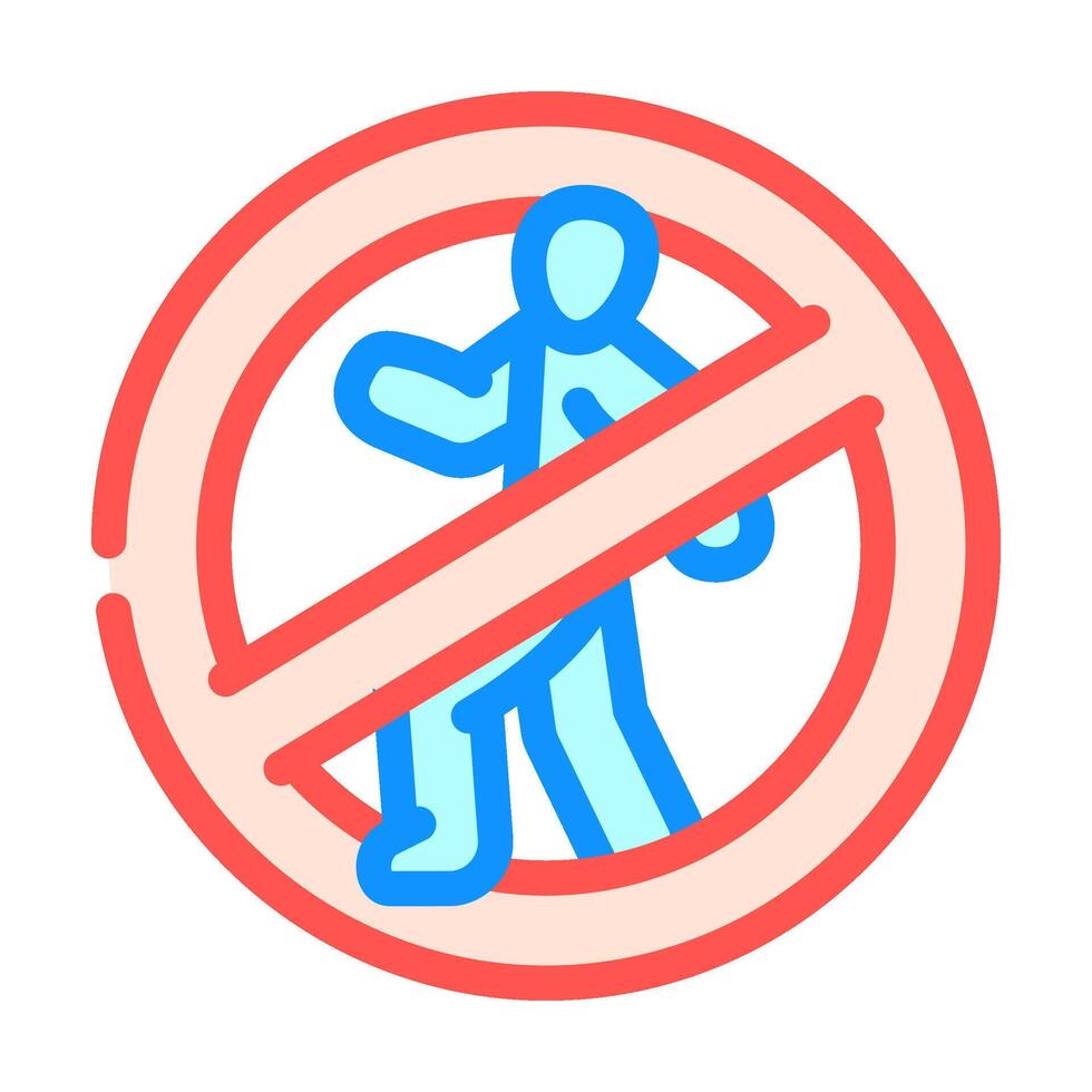no entry information color icon illustration vector