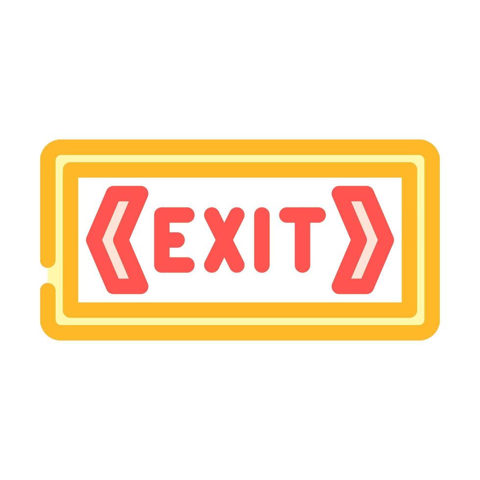 exit information color icon illustration vector