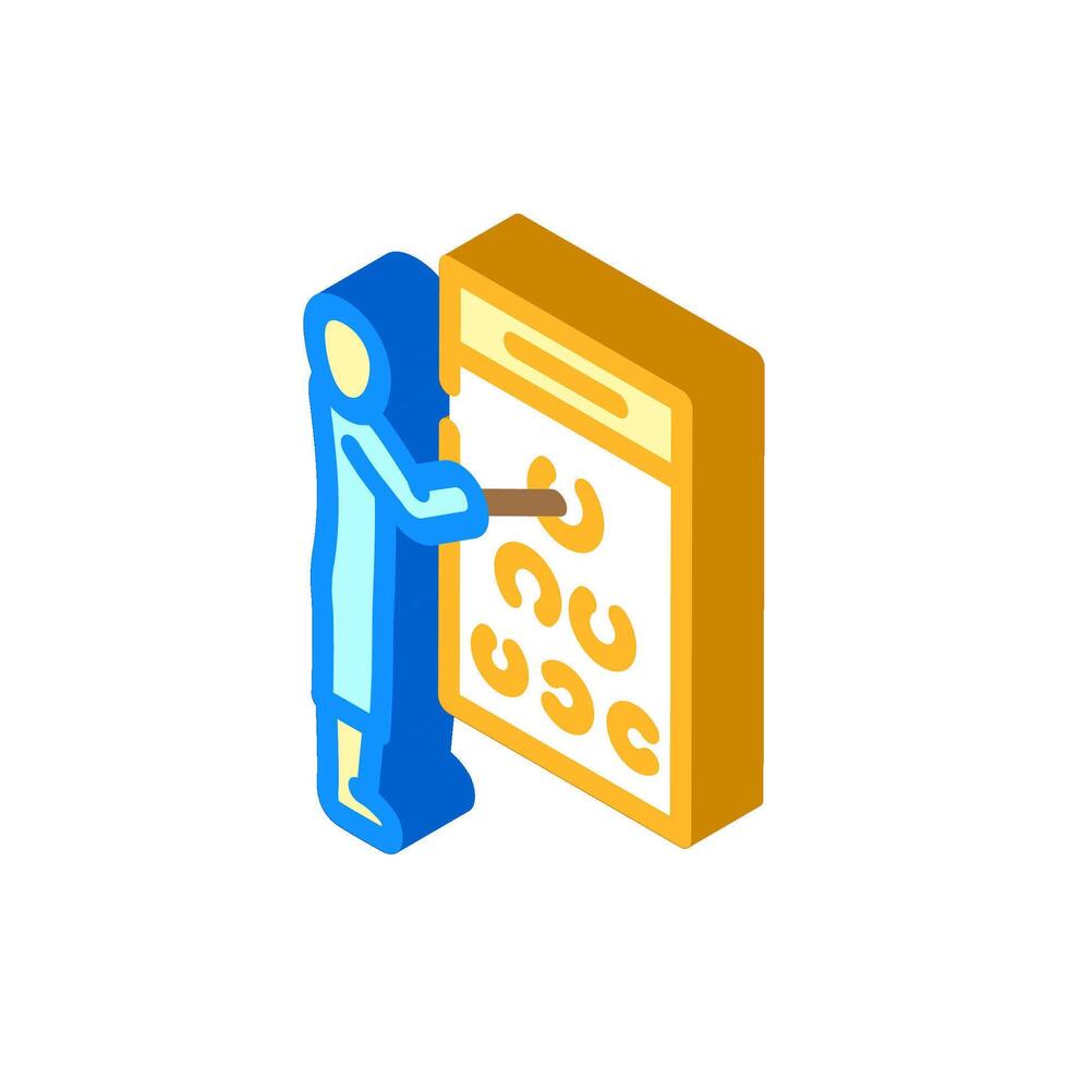 test optometry vision eye isometric icon illustration vector