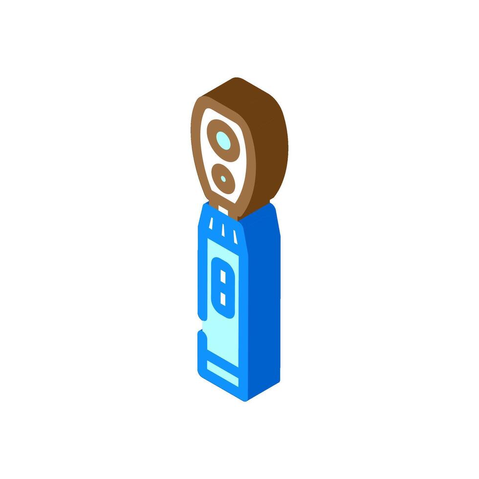 ophthalmoscope optometry vision eye isometric icon illustration vector