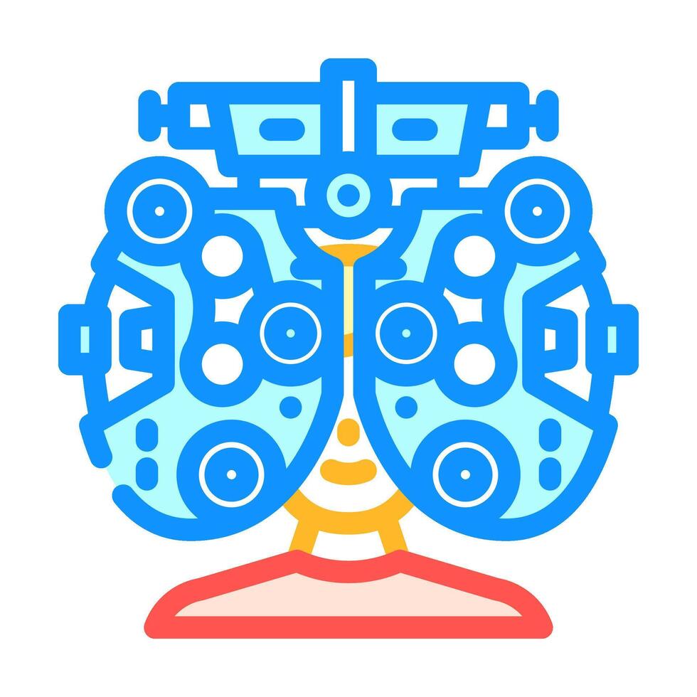 health check optometry vision eye color icon illustration vector