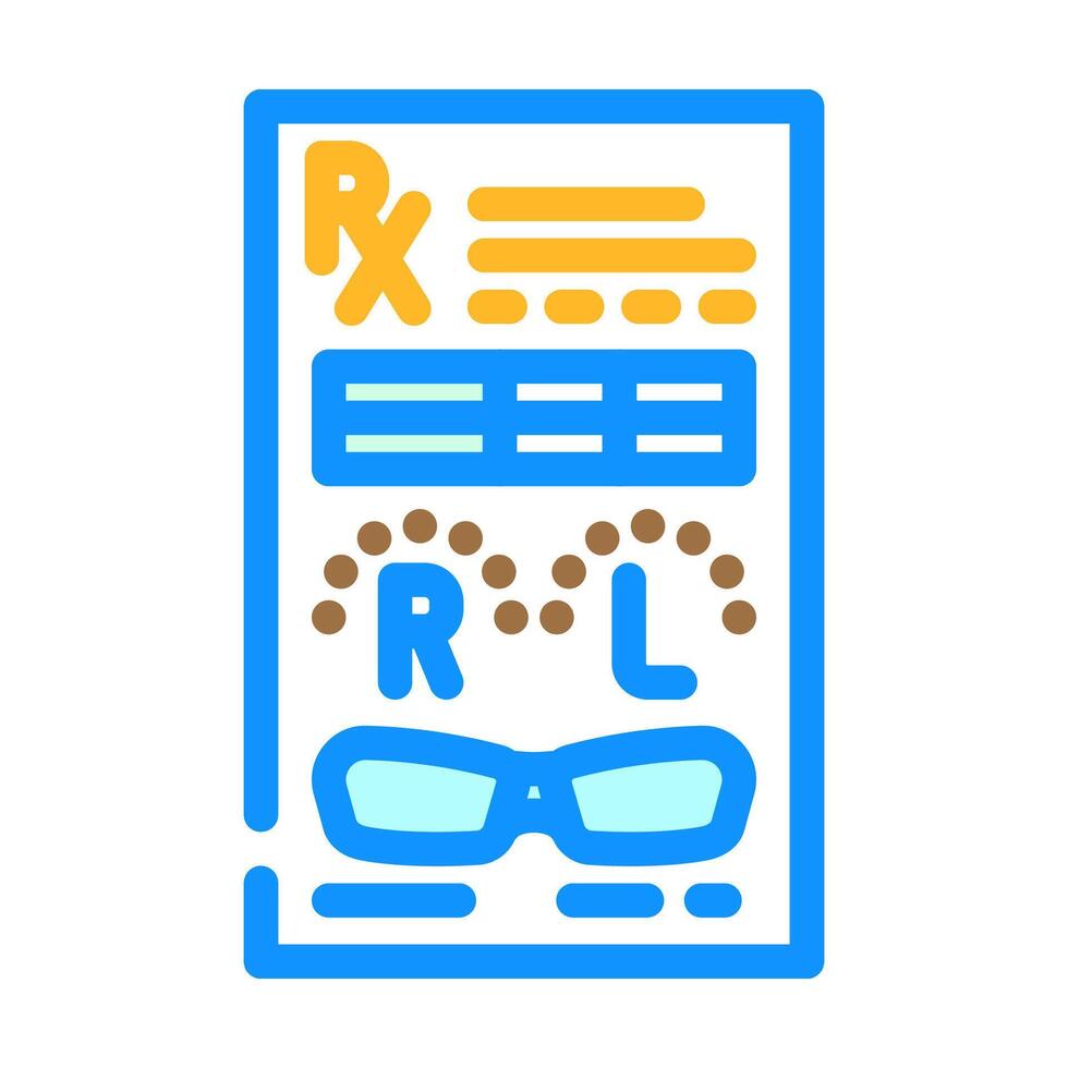 prescription glasses optometry vision color icon illustration vector