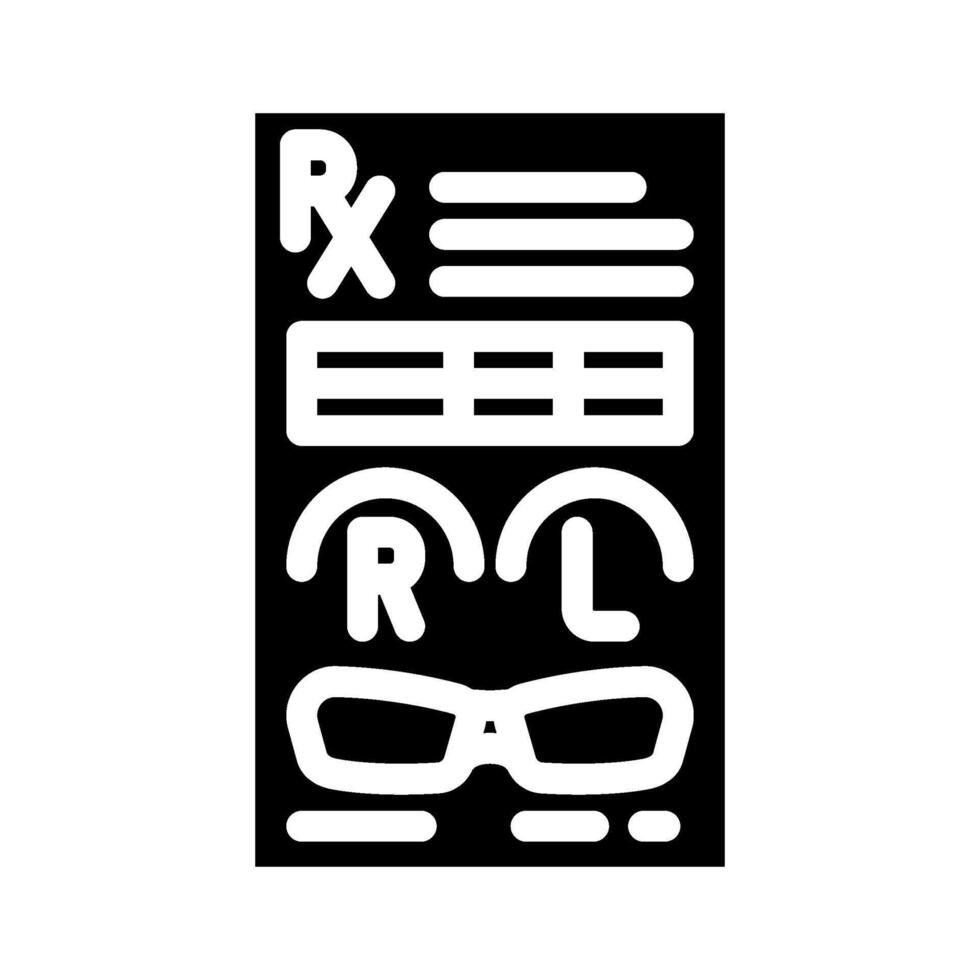 prescription glasses optometry vision glyph icon illustration vector