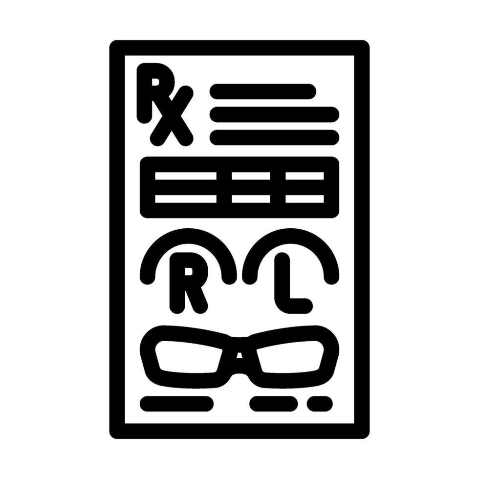 prescription glasses optometry vision line icon illustration vector