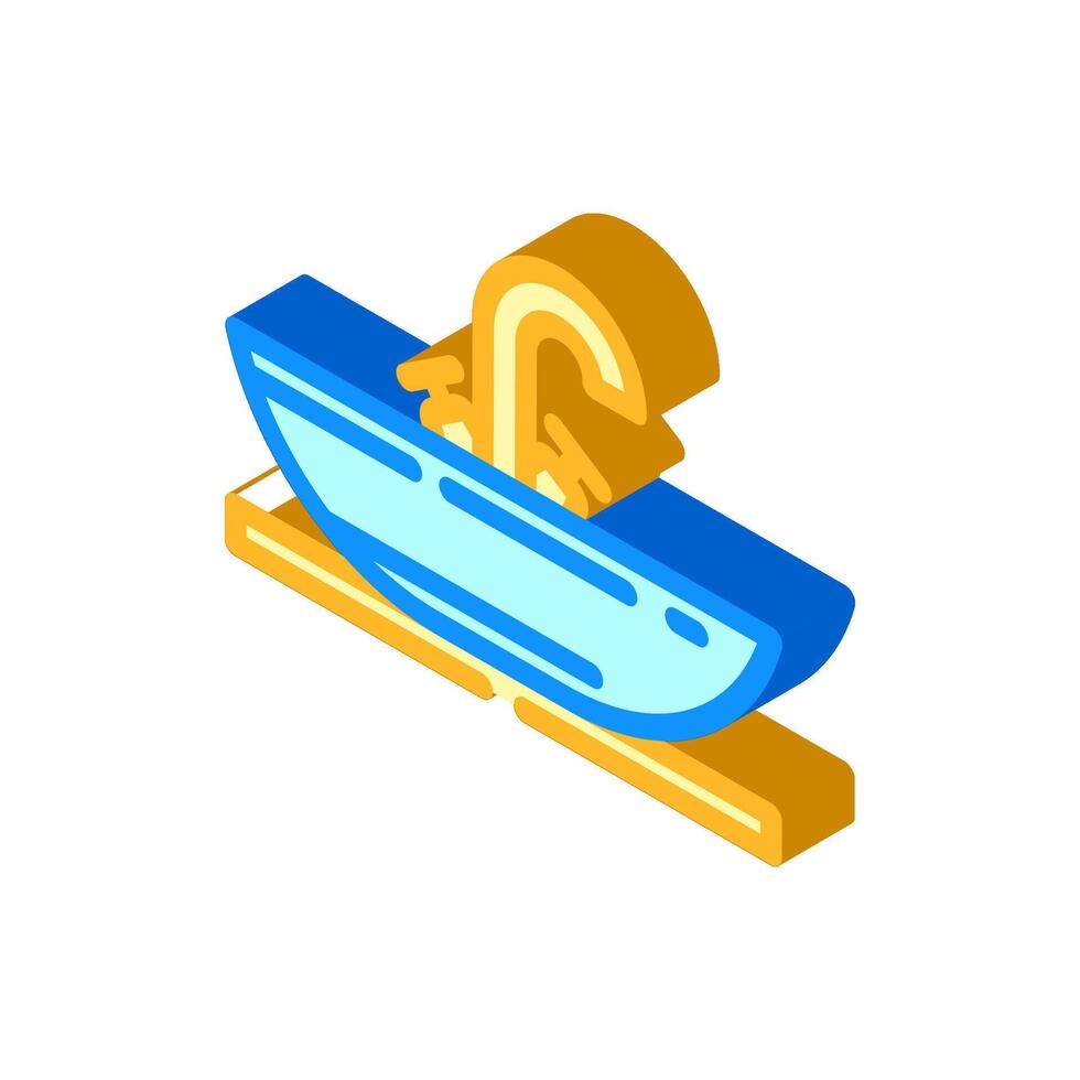 vessel sink isometric icon illustration vector