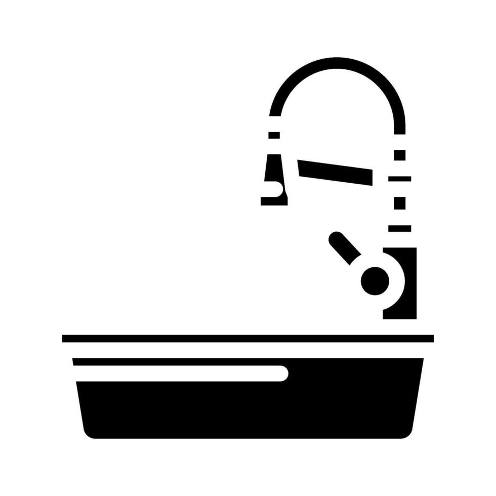 sink faucet glyph icon illustration vector