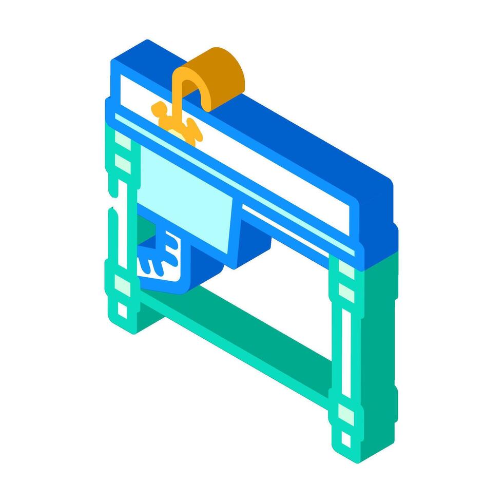 utility sink isometric icon illustration vector
