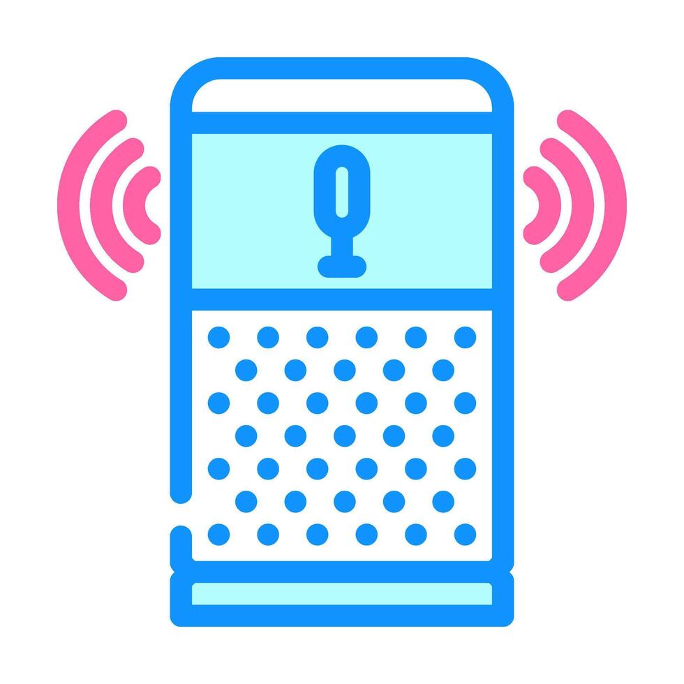 voice controlled assistant smart home color icon illustration vector
