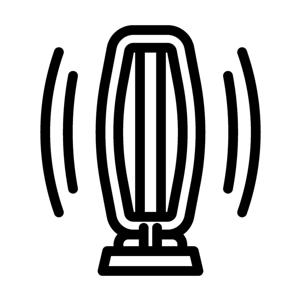 uv sanitizing lamp smart home line icon illustration vector