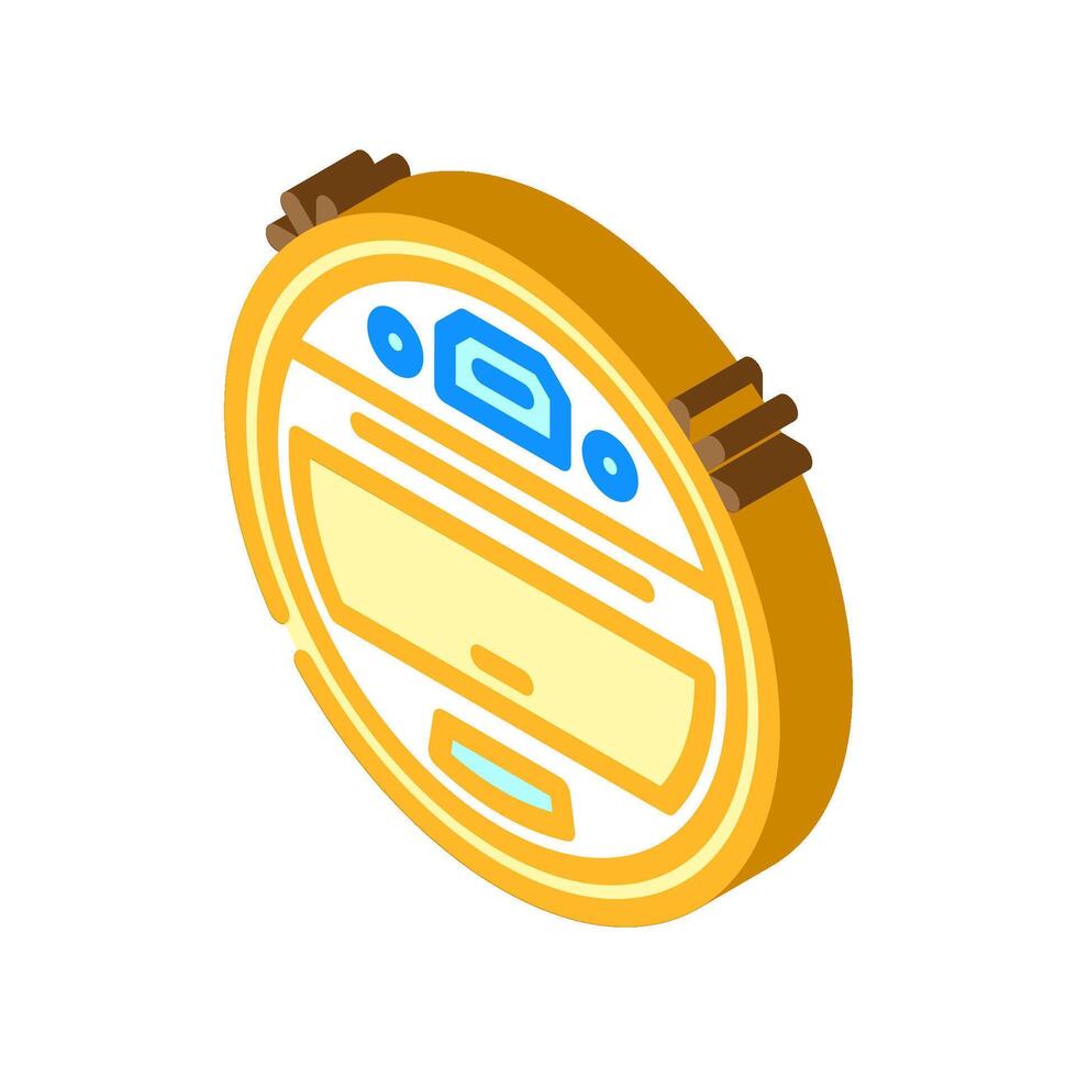 vacuum cleaner smart home isometric icon illustration vector