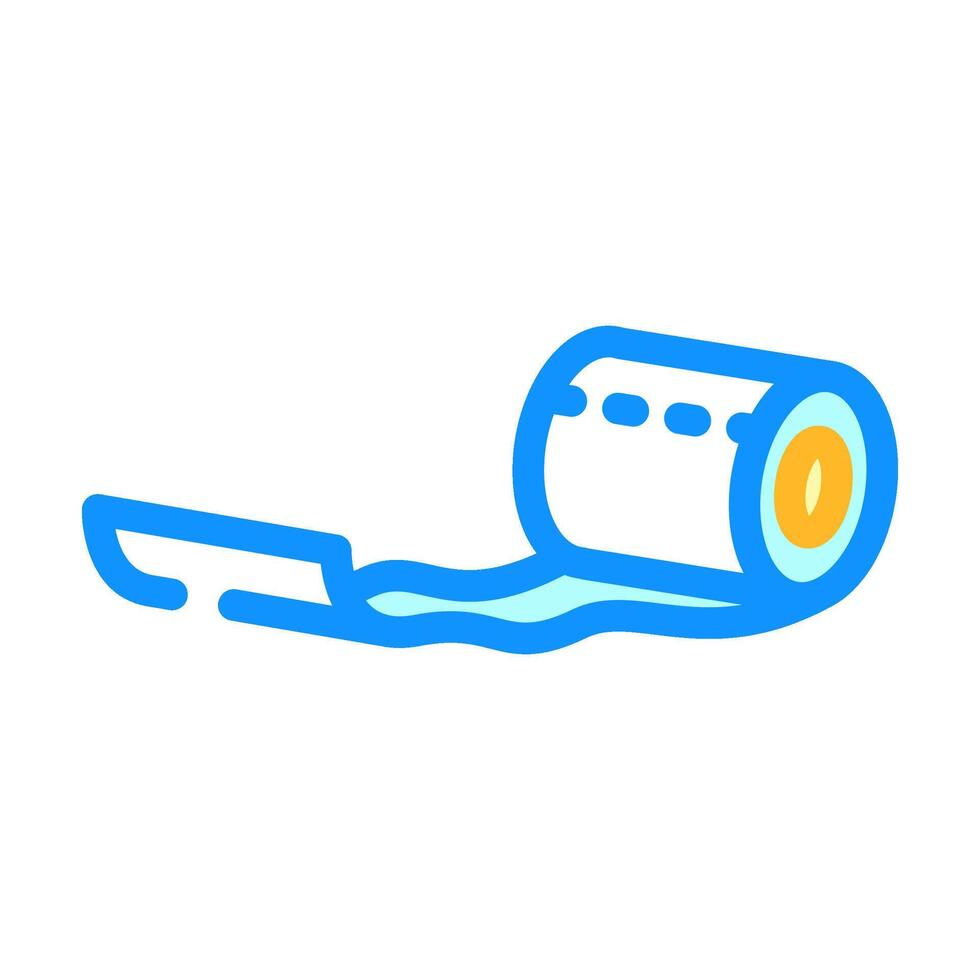unrolling toilet paper color icon illustration vector