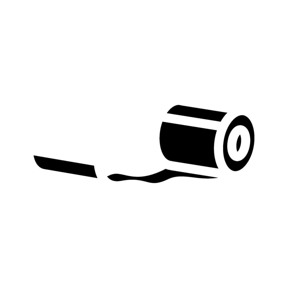 unrolling toilet paper glyph icon illustration vector