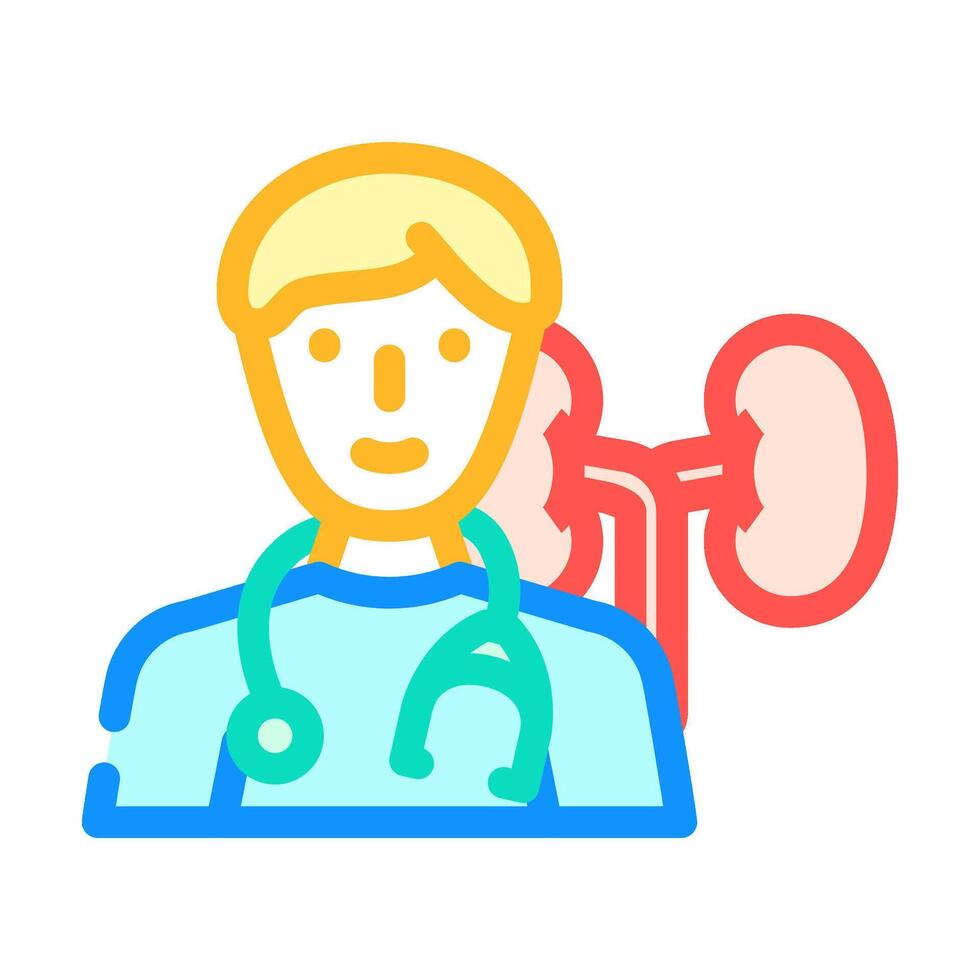 nephrologist urology color icon illustration vector
