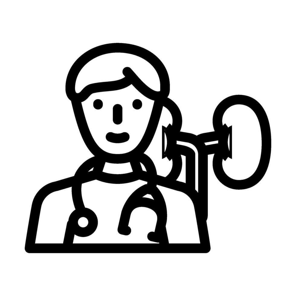 nephrologist urology line icon illustration vector