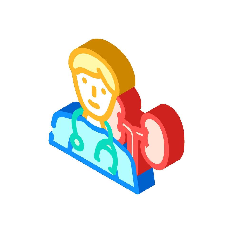 nephrologist urology isometric icon illustration vector