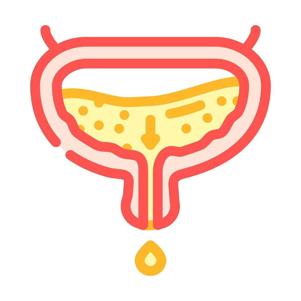 incontinence urology color icon illustration vector