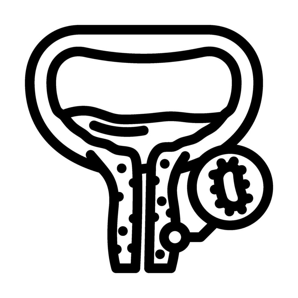 urethritis urology line icon illustration vector