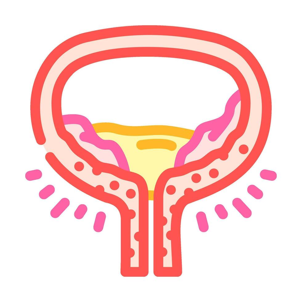 cystitis urology color icon illustration vector