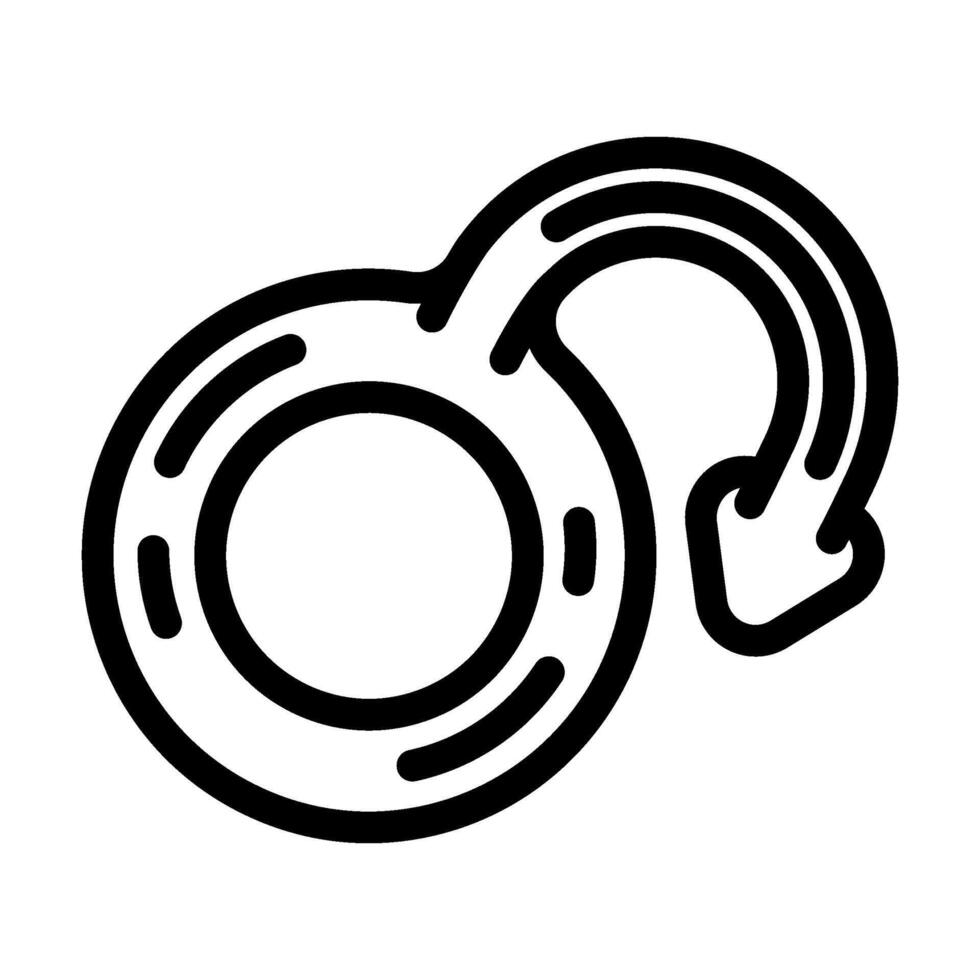 erectile dysfunction urology line icon illustration vector