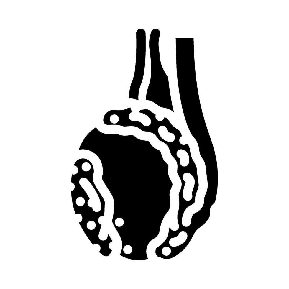 testicular cancer urology glyph icon illustration vector