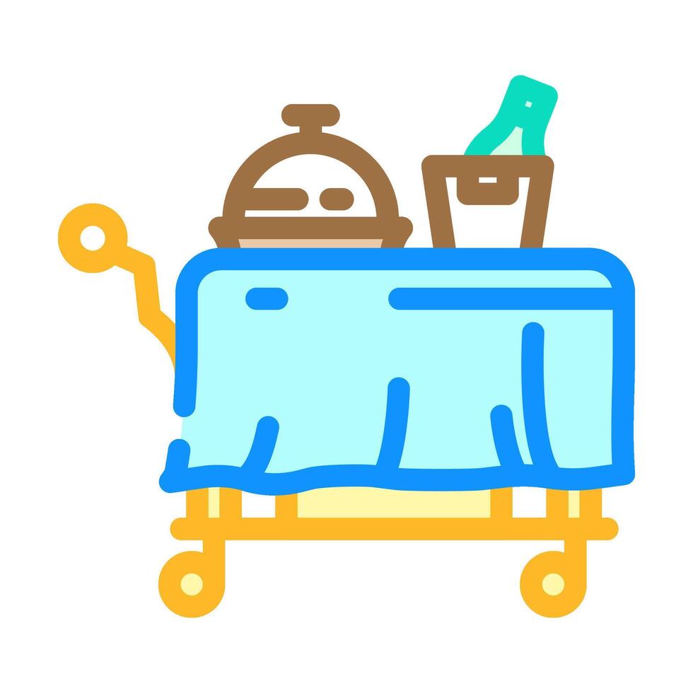 room service hospitality hotel color icon illustration vector