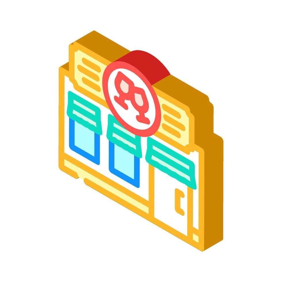 liquor store shop isometric icon illustration vector