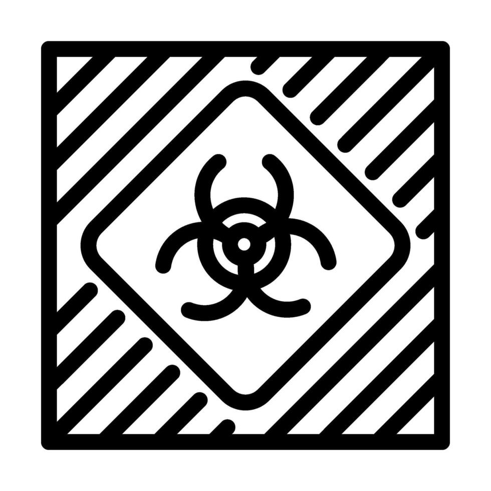 biohazard background chemical pollution line icon illustration vector