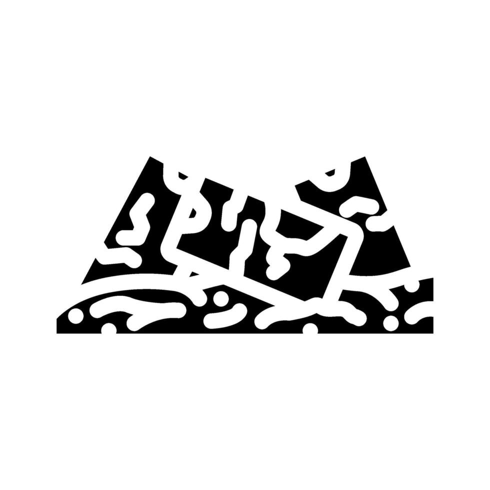 mobile phones e waste pollution glyph icon illustration vector