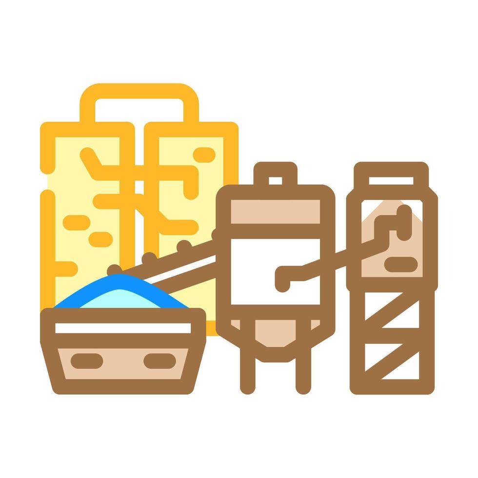 factory cement color icon illustration vector